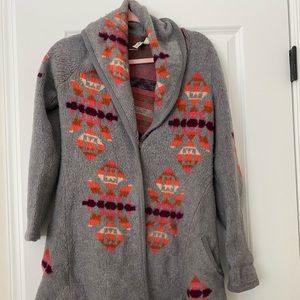 Free People Aztec Sweater Coat